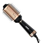 YASHE Hair Dryer Brush, 4-in-1 Blow Dryer Brush for Hair Styler, 1200W Ceramic Tourmaline Negative Ion Hot Air Brushes for Drying, Straightening, Curling and Voluming, Black