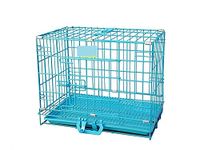 RvPaws Easy to Move with Removable Tray Iron Cage/Crate/Kennel for Dog & Rabbit 18 Inch Sky Blue