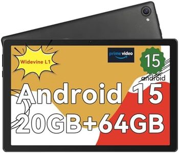 Gleeso Tablet 10 inch Android 15 Octa-Core Processor, 20GB+64GB/1TB TF, Face ID丨OTG, IPS丨1280*800丨WiFi 6丨BT5.3丨Tab PC with Dual Camera 5MP+8MP, 5000mAh, Support Split-Screen, Widevine L1(Black)