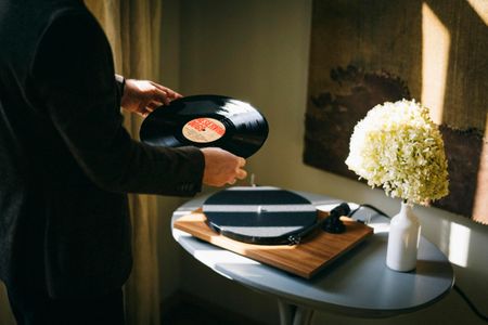 Pro-Ject E1 BT Record Player – Bluetooth Turntable, Walnut Finish