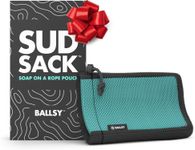 Ballsy Sud Sack Soap Pouch, Exfoliating Sponge for Baths and Showers - Compatible with Duke Cannon & Related Bars, Blue