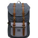 KAUKKO NewStyle Laptop Backpacks Travel Casual Outdoor Rucksacks (Canvas blackgrey2)