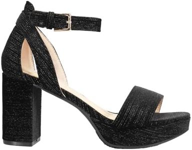 CL by Chinese Laundry Women's Platform Sandal Heeled, Black, 6.5