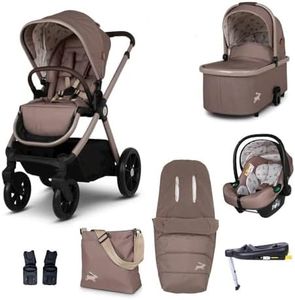 Cosatto Giggle 4 Travel System Everything Bundle | Pram, Pushchair, Carrycot & Tote, Infant Carrier Car Seat & Base | Birth-4 Years, i-Size Group 0 | Compact Fold, Footmuff, Bag, Raincover (Lollop)