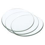 PATIKIL 60 mm Diameter Watch Glass, 3 Packs Beaker Cover Smooth Edges Chamfered Arc for Laboratory, Transparent