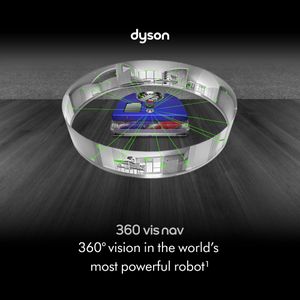Dyson 360 Vis Nav Robot Vacuum – Full-Width Brush, All Floor Types, Blue/Nickel