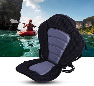 Seat Padded Deluxe Canoe Seat Adjustable Boat Seat Cushioned Fishing Seat, Seat Fishing Boat Seat with Storage Bag, Detachable Back Bag Canoe Sit On Top Kayaking Seat