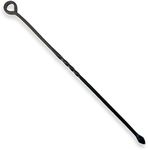 Metal Fireside Poker | Black Powder finish durable metal construction long length fireside poker | Twist handle design with hanging loop | Open Fire Wood Burner Fire Pit BBQ | 54 cm length | Fire Iron