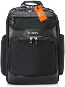 Everki Onyx Premium Business Executive 17.3-Inch Laptop Backpack, Ballistic Nylon and Leather, Travel Friendly (EKP132S17), Black