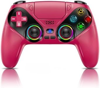 Nonbliep LED for PS5 Controller, for PS5 Slim/Pro/PC, Wireless Controller with 9 Colors RGB Light/Dual Vibration/Turbo/3.5mm Audio Jack/Speaker/Programmable for Playstation 5 Controller