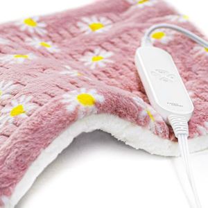 GOQOTOMO Flower Heating Pad for Back Pain Relief- 12" x 24"12 Heat Levels, 8 Timers Stay on, Machine Washable -F1224