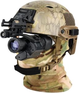 ANIUXIAOGE Military Digital Night Vision Monocular – Head-Mounted IR Scope for Hunting, White/Black
