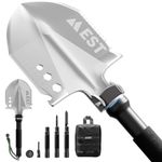 EST Gear Survival Shovel - The Ultimate 18-in-1 Camping Shovel for Hiking, Overlanding and Metal Detecting - Keep in Your Emergency Kit or Bug Out Bag - Lifetime Replacement