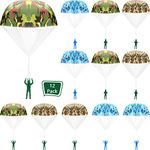 12 Pieces Parachute Toy Hand Throw Flying Toys Parachute Men Toy Parachute Figures for Christmas Outdoor Landing Gifts, No Battery Nor Assembly Required(Camouflage Style)