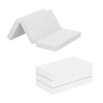 Trifold Pack and Play Mattress Topper, Waterproof Foldable 38x26 Soft Portable Pad for Pack n Play, Trifold Foam Mini Crib Mattresses for Playpen & Playard, Noiseless Removable Washable Cover