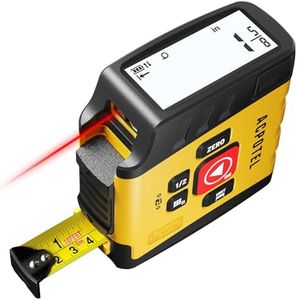 3-in-1 Digital Tape Measure with Laser, 165Ft Laser Tape Measure & 16Ft Digital Measuring Tape, 8 Metric and Imperial Units, Distance Area Volume 1/2 midpoint, Laser Measure Tool, Almighty Tools