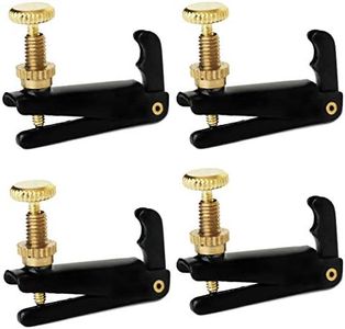 Jiayouy 4Pcs Violin Fine Tuners 3/4-4/4 String Adjuster Fine Tuner Violin Parts Black