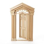 Odoria 1/12 Scale Miniature Wooden Door Dollhouse Furniture Accessories