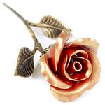 Hand Forged Red Iron Rose - Romantic Wedding Anniversary Gift