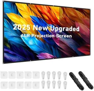 AAJK ALR Projector Screen, 4K Movie Projector Screen 16:9 HD Foldable Anti-Crease Portable Projector, Movies Screen for Home Theater Outdoor Indoor Support Double Sided Projection (120in Pro)