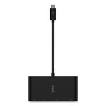 Belkin USB-C Multimedia Adapter, HDMI/Ethernet/USB-A/USB-C/VGA, 4.33", Black