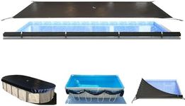 SIHAIAN 30x50Ft Pool Cover with Side Storage for Inground Pools, Oval and Rectangular Above Ground Pool, One-Piece Pool Cover, Preventing Waterlogging, UV and Weather Resistant WP:10000kPa+
