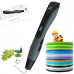 GEEETECH TG-21 3D Pen, 3D Printing Pen with LED Display & USB Charging, Wide Compatibility with PLA/ABS/PCL Filament Refills, Grey