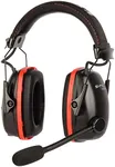 Honeywell RWS-53016 Sync Wireless Earmuff with Bluetooth 4.1, Black with Red Accents