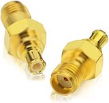 Bingfu SMA Female to MCX Male Connectors RF Coaxial Adapter DAB Car Aerial RF Converter for DAB+ Radio JVC Alpine Pioneer Clarion Kenwood Pure Revo Pack of 2