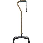 Drive Medical Hugo Adjustable Quad Cane, Cocoa, Large Base 1 count