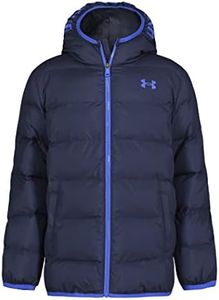 Under Armour Boys Pronto Puffer Jacket, Mid-Weight Quilted Zip-Up Coat, Wind & Water Repellent, MIDNIGHT NAVY