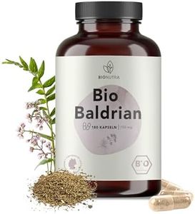 BIONUTRA® Baldrian Kapseln Bio (180 x 750 mg), hochdosiert, deutsche Herstellung, 6-Monatspackung, schlafen und innere Ruhe