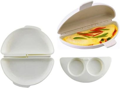 Microwave Egg Cooker for Sandwiches & Omelets – BPA-Free Microwave Egg Poacher, Fried Egg Maker, Omelet Maker, & Scrambled Egg Cooker – 2-Piece Breakfast Maker