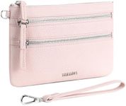 Telena Wristlet Wallets for Women Leather Clutch Purses Ladies Wallet Handbags RFID Blocking Card Holder Pink