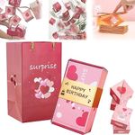 HERSIL Surprise Box Gift Box - Creating The Most Surprising Gift Pop Out Explosion Gift Box Creativity Folding Bouncing Red Envelope Gift Box (Pink Happy Birthday,10pcs)