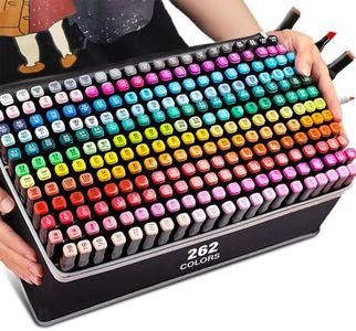 DOLAMOTY 262 Colors Alcohol Markers - Double Tip Drawing Marker, Alcohol Based Markers Set for Kids, Artist, Adult, Highlighter Pen Sketch for Painting, Coloring, Sketching and Drawing