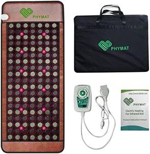 PHYMAT Large Size Far Infrared Heating Pad - Jade Tourmaline Stone Heating Pad - Infrard Mat with Auto Shut Off - Overheat Protection,Smart Control(67"x27")