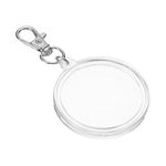 PATIKIL Plastic Coin Holder Keychain, Round Coin Case with Key Ring Buckle Medallion Holder for Coins Jewelry, Silver