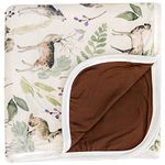 Pobi Baby Premium Baby Blanket, Soft Stretchy Quilt for Babies, Toddlers, Kids (Wildlife Animal)