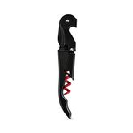 True TrueTap Double Hinged Waiter’s Corkscrew, Matte Black Bottle Opener with Foil Cutter, Wine Key 4.75x0.5x1