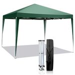 Bonnlo Pop Up Gazebo 3x3m Easy One Person Setup Instant Outdoor Gazebo Folding Garden Gazebo Party Tent (Green)