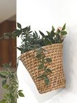 CANEHOOD | Cane Hanging Wall Planter for Indoor, Home, Living Room,Offices, Restaurants, Garden, Balcony Ecofriendly Gift Hamper Basket (Beige 6 Inch Dia 5.5 Inch Height)