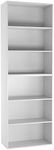 URBNLIVING Wide 6 Tier Wooden Shelf Display Bookcase (White), One Size