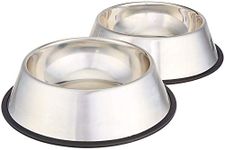 PUPHE Dog Plate Stainless Steel Dog Food Bowl And Cat Bowl For New Born Puppy 200 Ml Small Pots Size (Buy 1 Get 1 Free),?20 cm,H_4 cm,W_20 cm