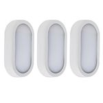 Forus LED 10W Bulkhead Light - Amber Decorative & Safety Lighting for Home, Festivals, Photography, Cafeterias, Gardens, Clubs, Events - Mood & Ambient Light, 3-Year Warranty, Pack of 3