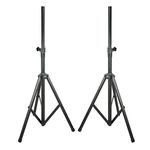 beamz Pair Adjustable Folding Stand 25kg Load for DJ Disco Party T-Bar Lighting 2.3m