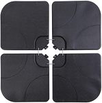 4PCS 176LB Square Shaped Water Or Sand Filled Umbrella Base Cantilever Offset Patio Market Umbrella Base Stand with U Locking (Black)