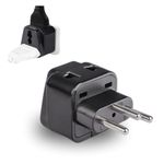 OREI India to Switzerland, Rwanda, Liechtenstein (Type J) Travel Adapter Plug - 2 in 1 - CE Certified - RoHS Compliant -Black Color (DB11A-BLK)