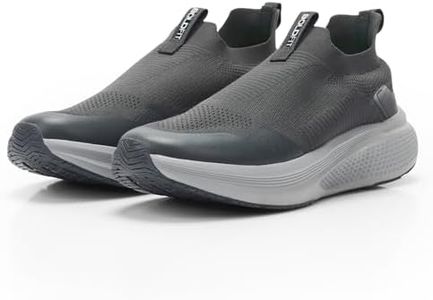 Boldfit Walking Shoes for Man Daywalk Max Soft Cushioned Shoe for Men Lightweight Slip on Shoe for Men Without Lace Shoes for Man Stylish Regular Wear UK7 Grey