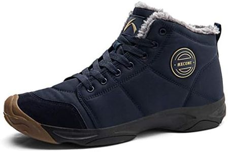 Axcone Chaussures Homme Femme Bottes Hiver imperméable Neige Randonnee Chaudement Chaudes Fourrure Baskets Bottines - 6118 Cyan 42EU